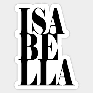 Isabella Girls Name Bold Font Sticker